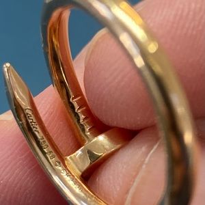 CARTIER PINK GOLD JUSTE UN CLOU RING, SIZE 8.5 US